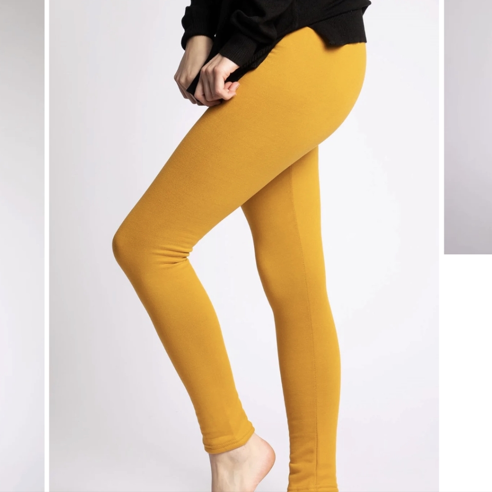 Just Cozy leggings mustard yellow M/L